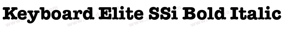 Keyboard Elite SSi Bold Italic字体转换